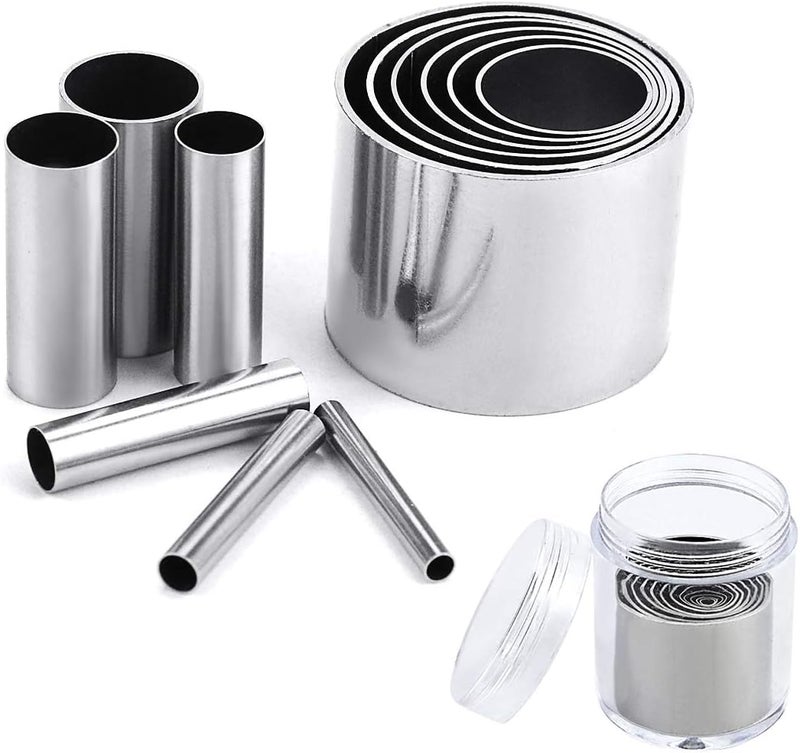 Fireboomoon 12 PCS Hole Hollow Punch Cutter Set with Storage Case,Stainless Steel Round Circle Ring Clay Cutters Ceramics Dotting Baking Indentation Mold Tools for Polymer Clay Pottery Handmade Craft - Image 1